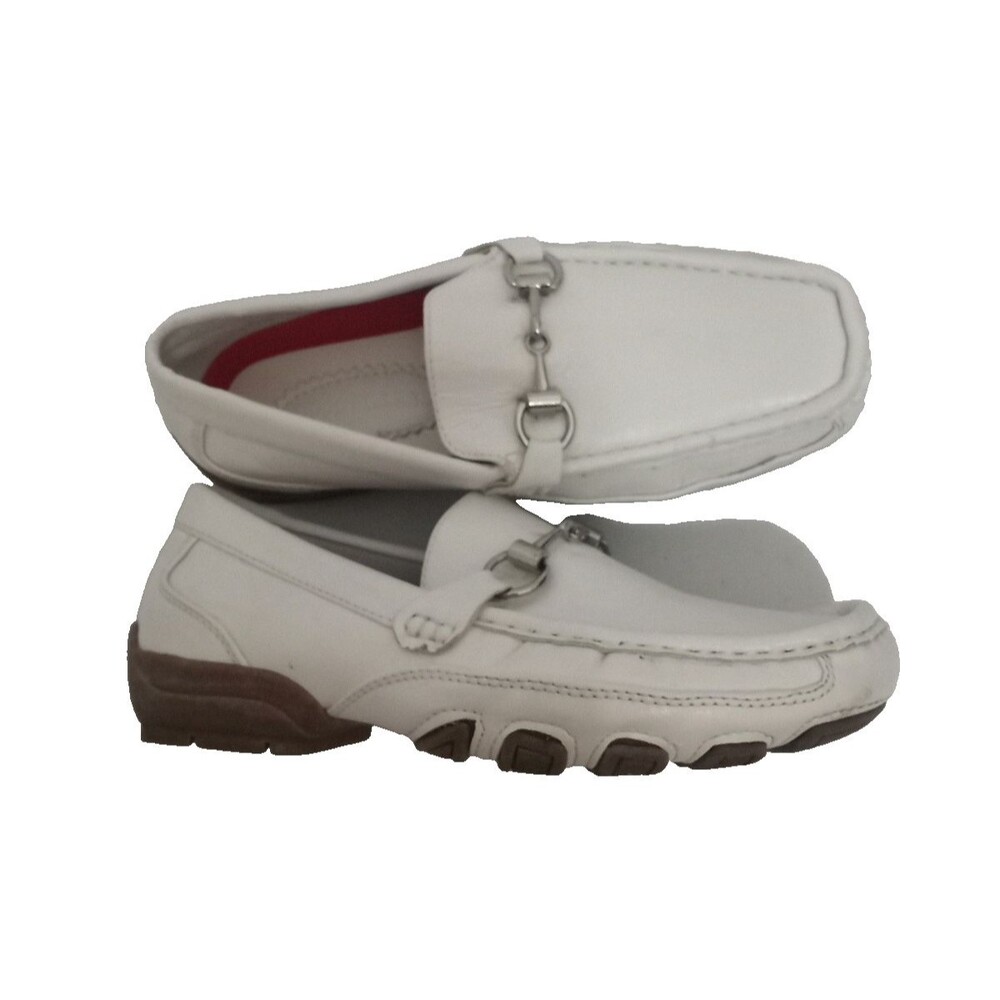 Goodfellas Boys White Driving Moc Loafers Dress Shoes Toddler Size 4 - Picture 3 of 16